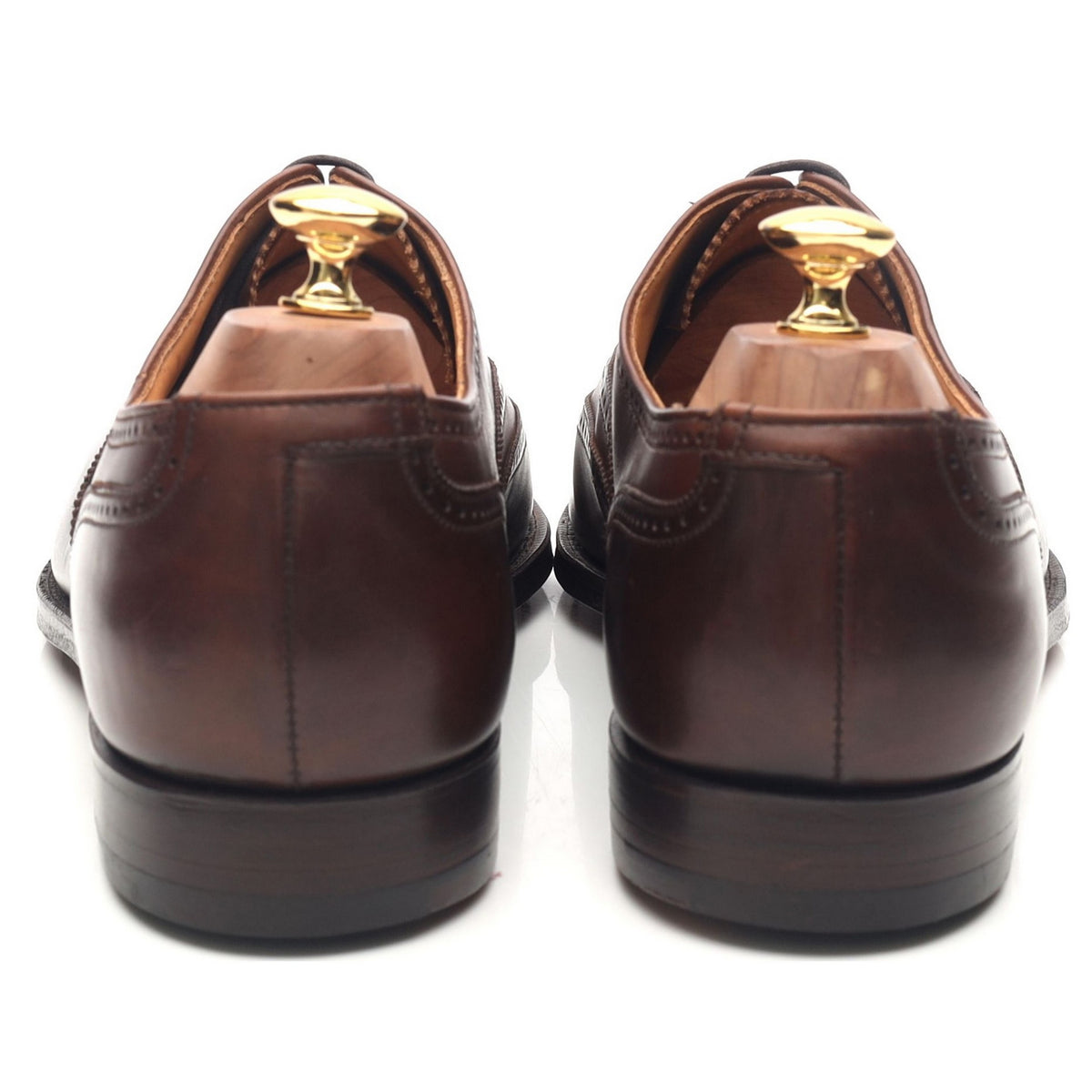 &#39;Drummond&#39; Dark Brown Leather Oxford Brogues UK 9 E