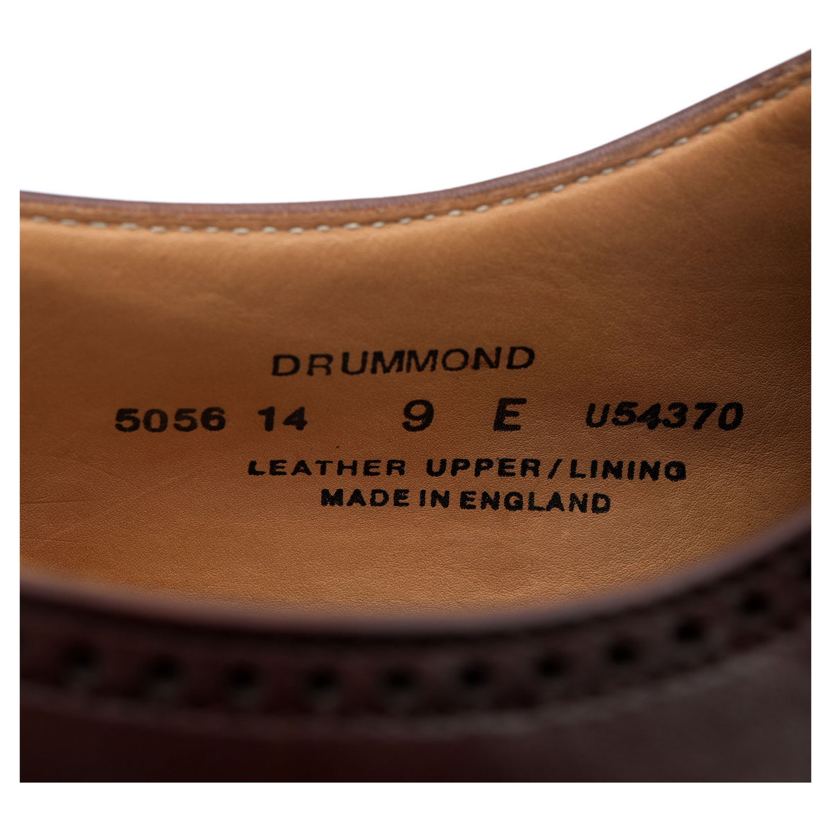 &#39;Drummond&#39; Dark Brown Leather Oxford Brogues UK 9 E