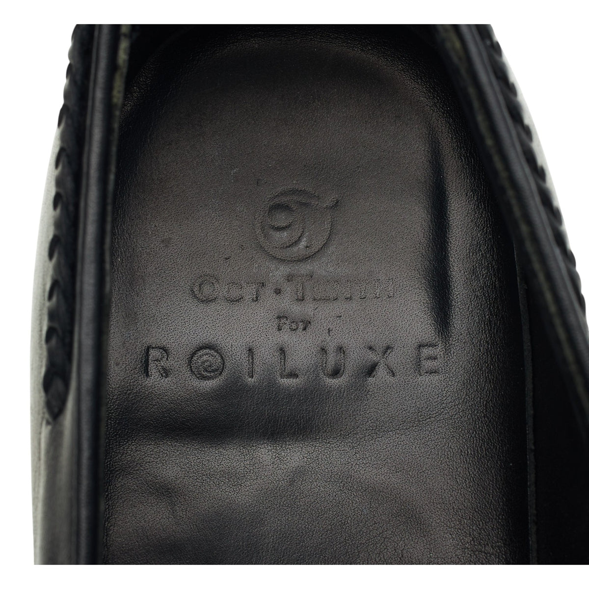 'OT41' Black Leather Tassel Loafers UK 9.5