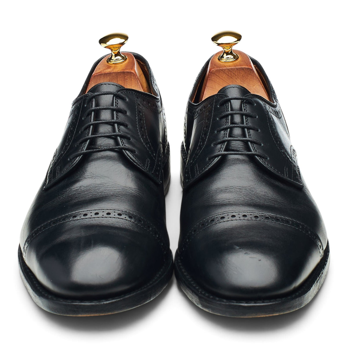 'The City' Black Leather Derby Brogues UK 9 US 10 D