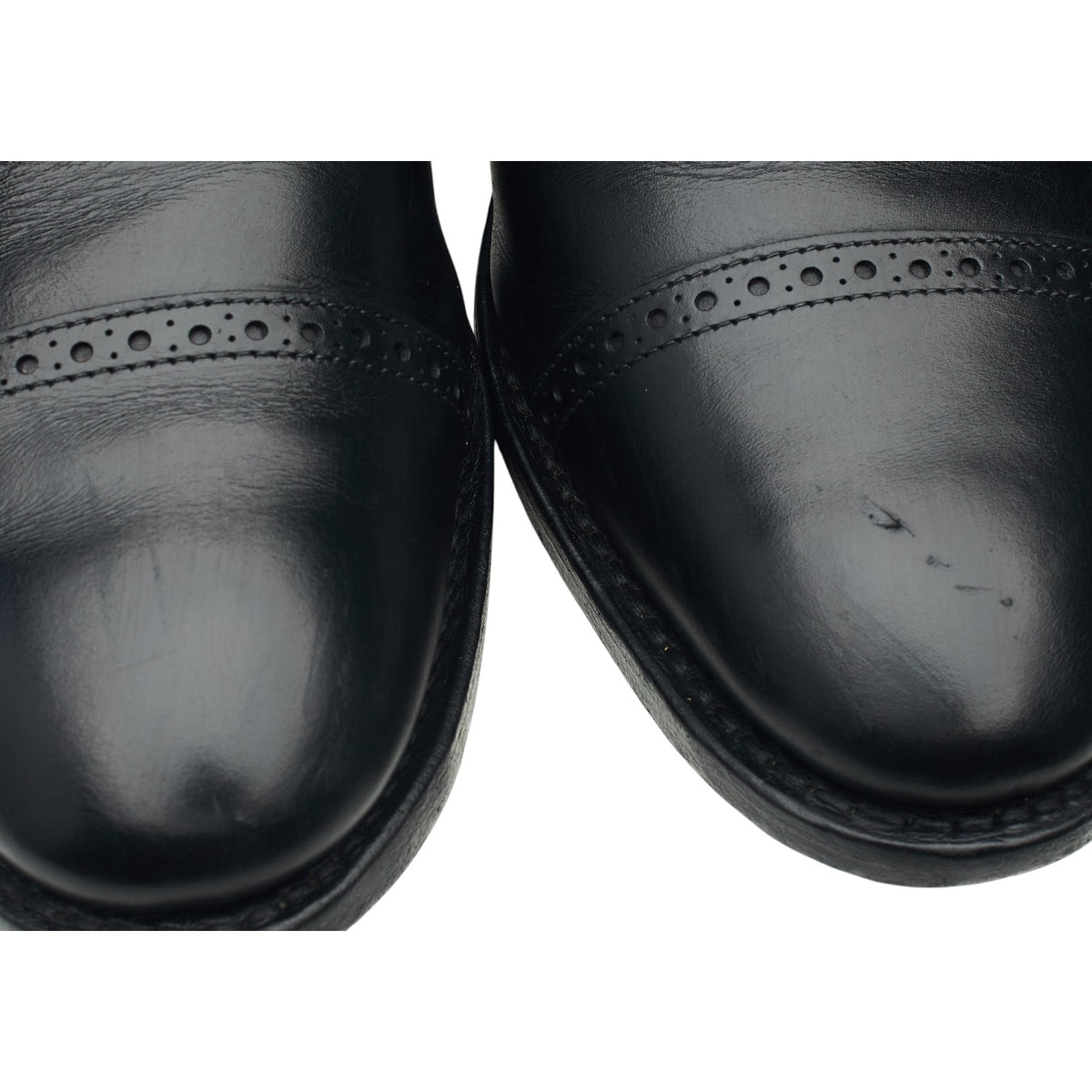 'The City' Black Leather Derby Brogues UK 9 US 10 D
