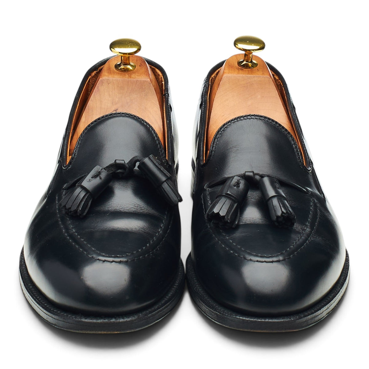 Brooks Brothers '06609' Black Leather Tassel Loafers UK 8.5 US 9.5 C