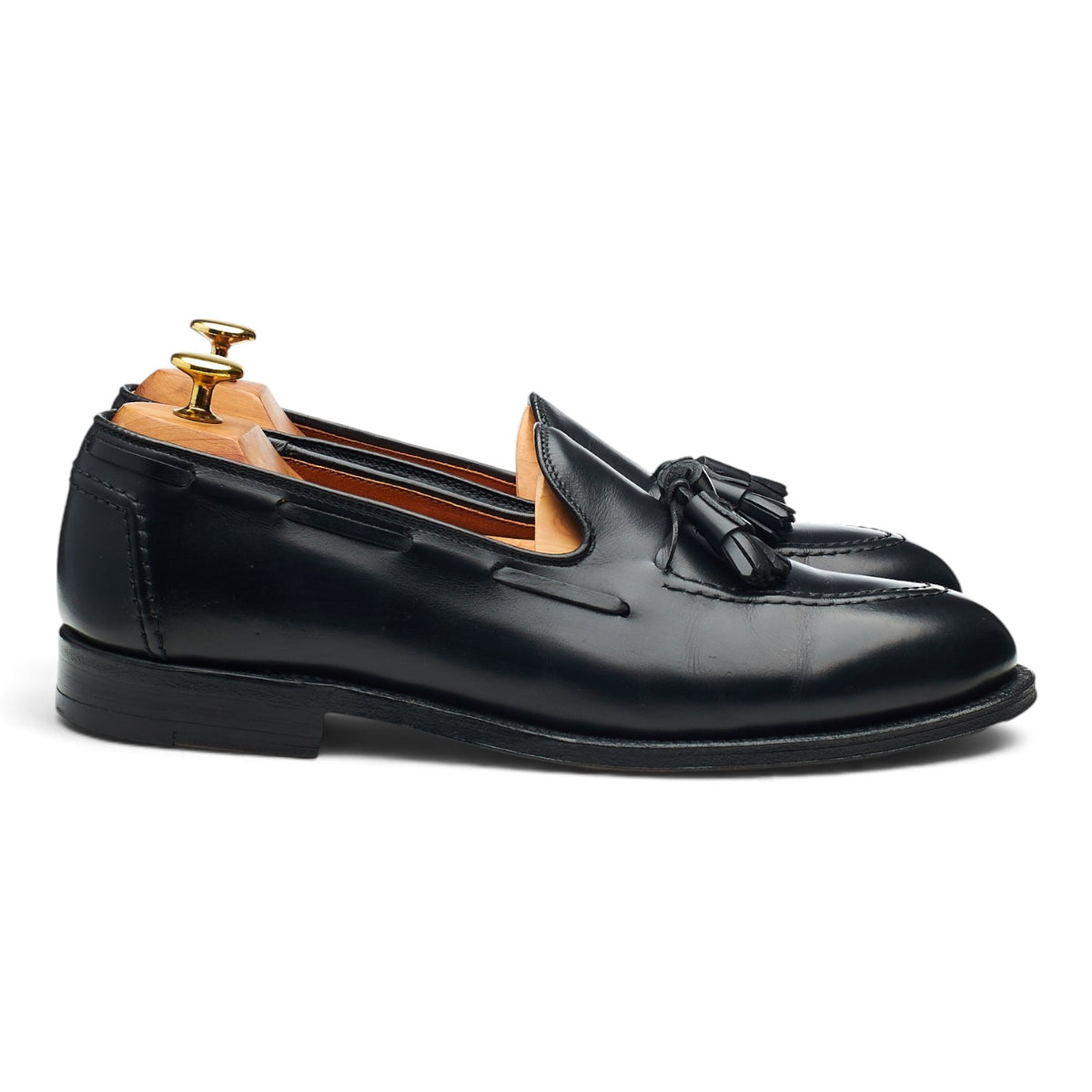 Brooks Brothers '06609' Black Leather Tassel Loafers UK 8.5 US 9.5 C