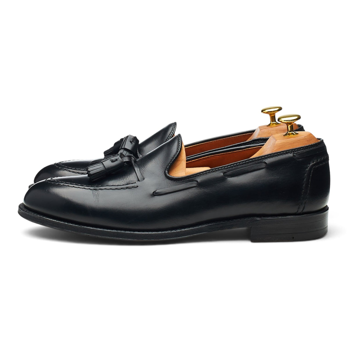 Brooks Brothers '06609' Black Leather Tassel Loafers UK 8.5 US 9.5 C