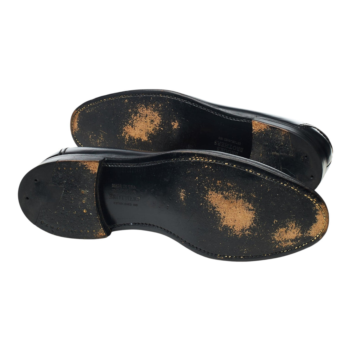Brooks Brothers '06609' Black Leather Tassel Loafers UK 8.5 US 9.5 C