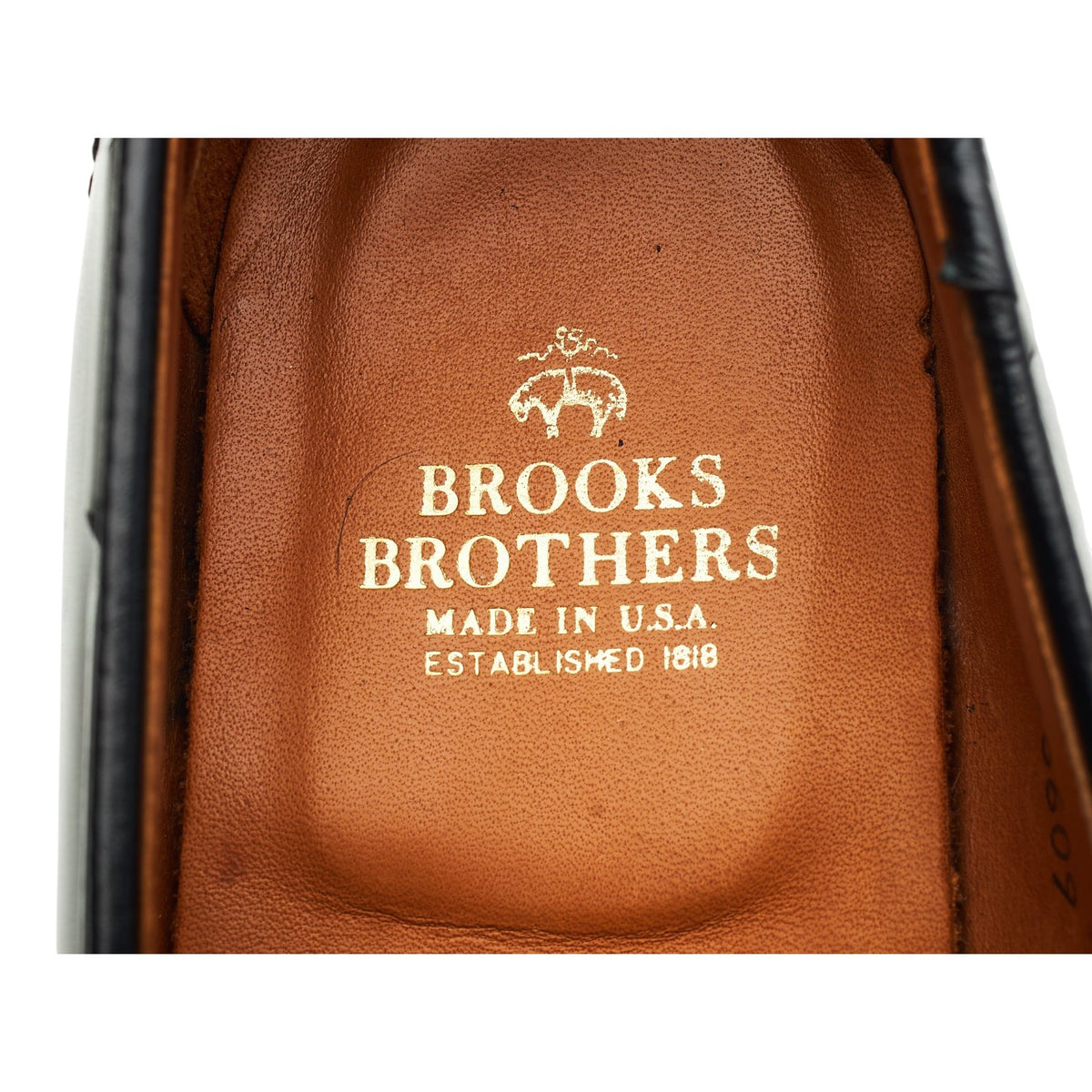 Brooks Brothers '06609' Black Leather Tassel Loafers UK 8.5 US 9.5 C