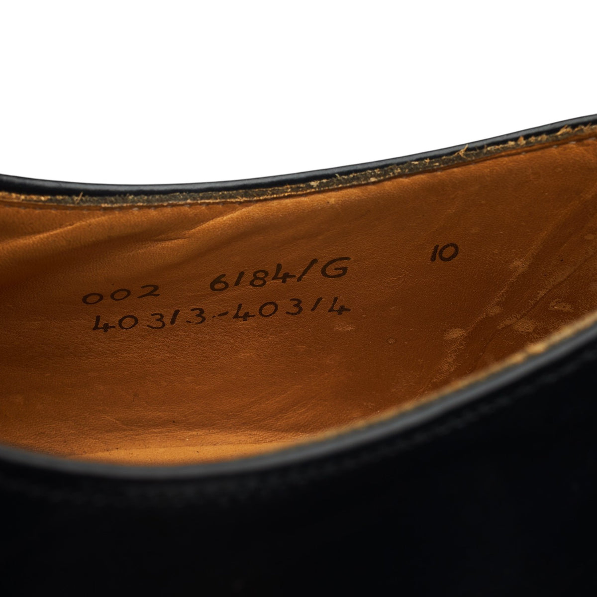 Black Leather Derby UK 10 G