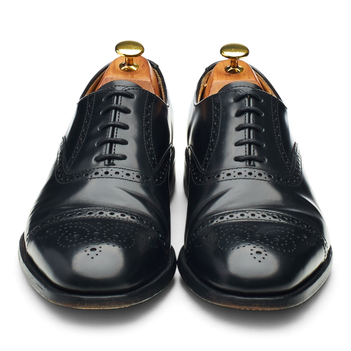 'Oban' Black Leather Oxford Brogues UK 8.5 F