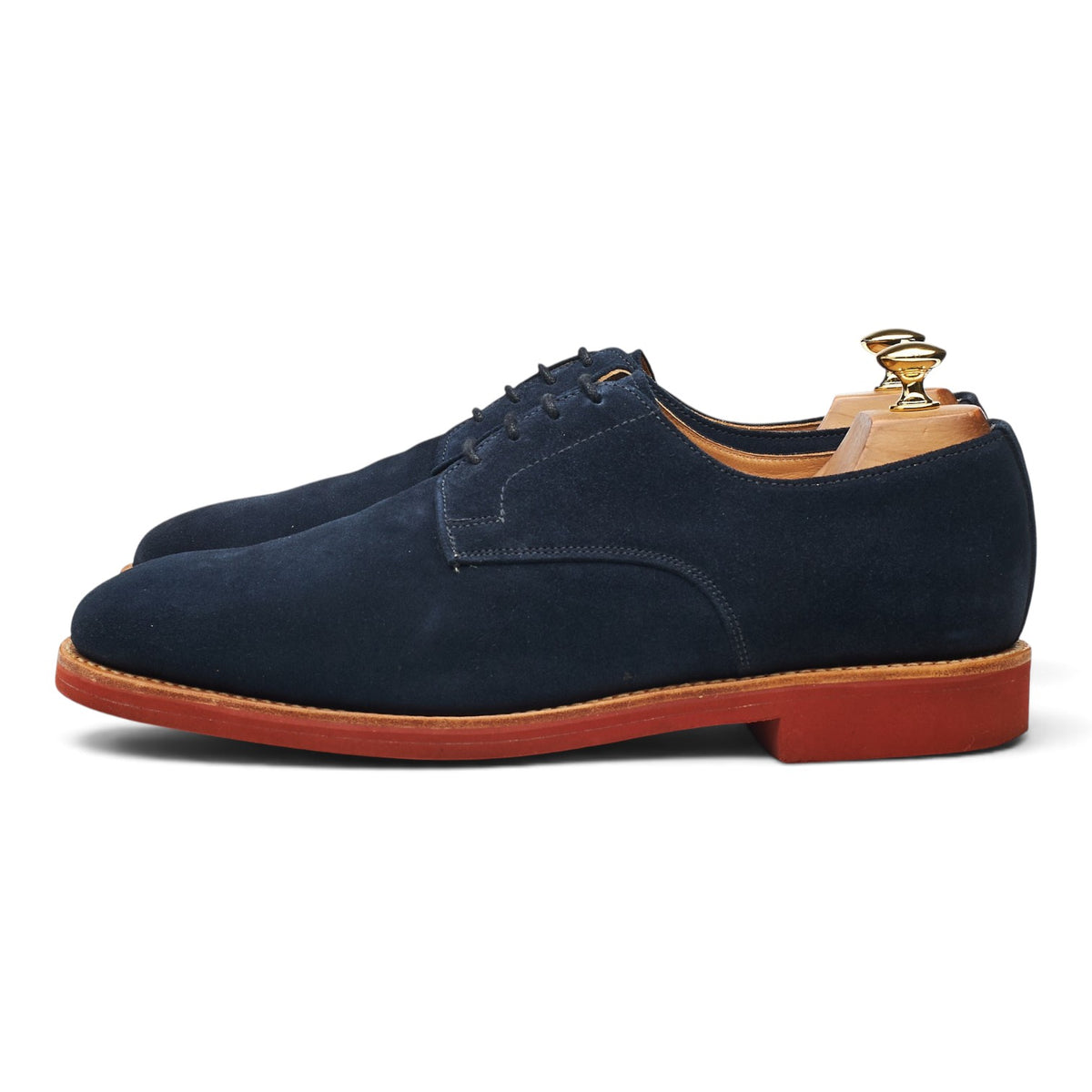 Shipton & Heneage Navy Blue Suede Derby UK 10.5 F