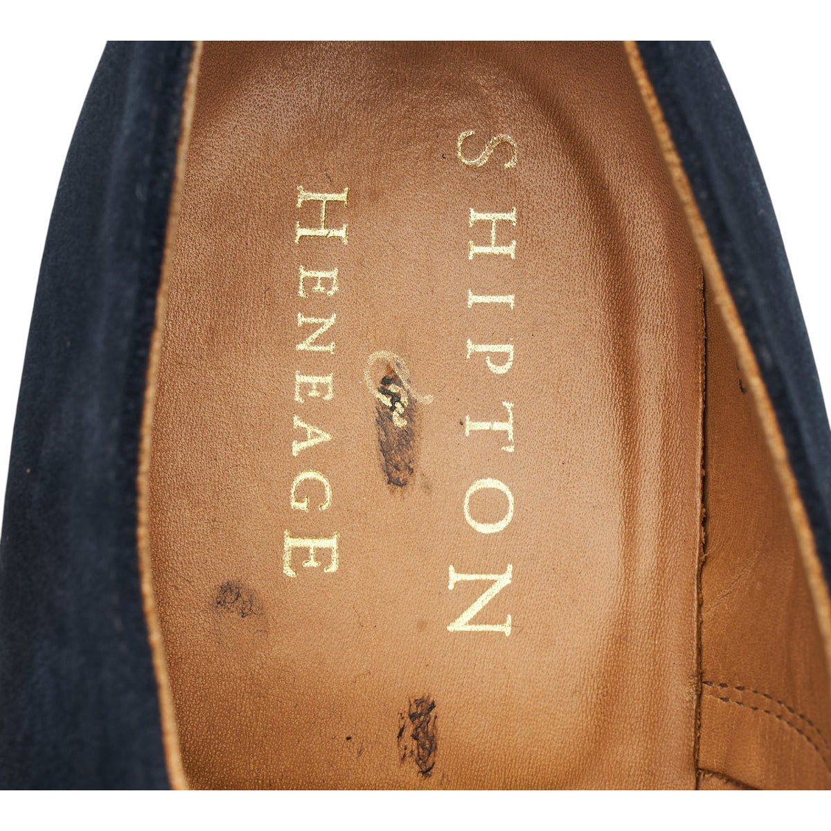 Shipton & Heneage Navy Blue Suede Derby UK 10.5 F