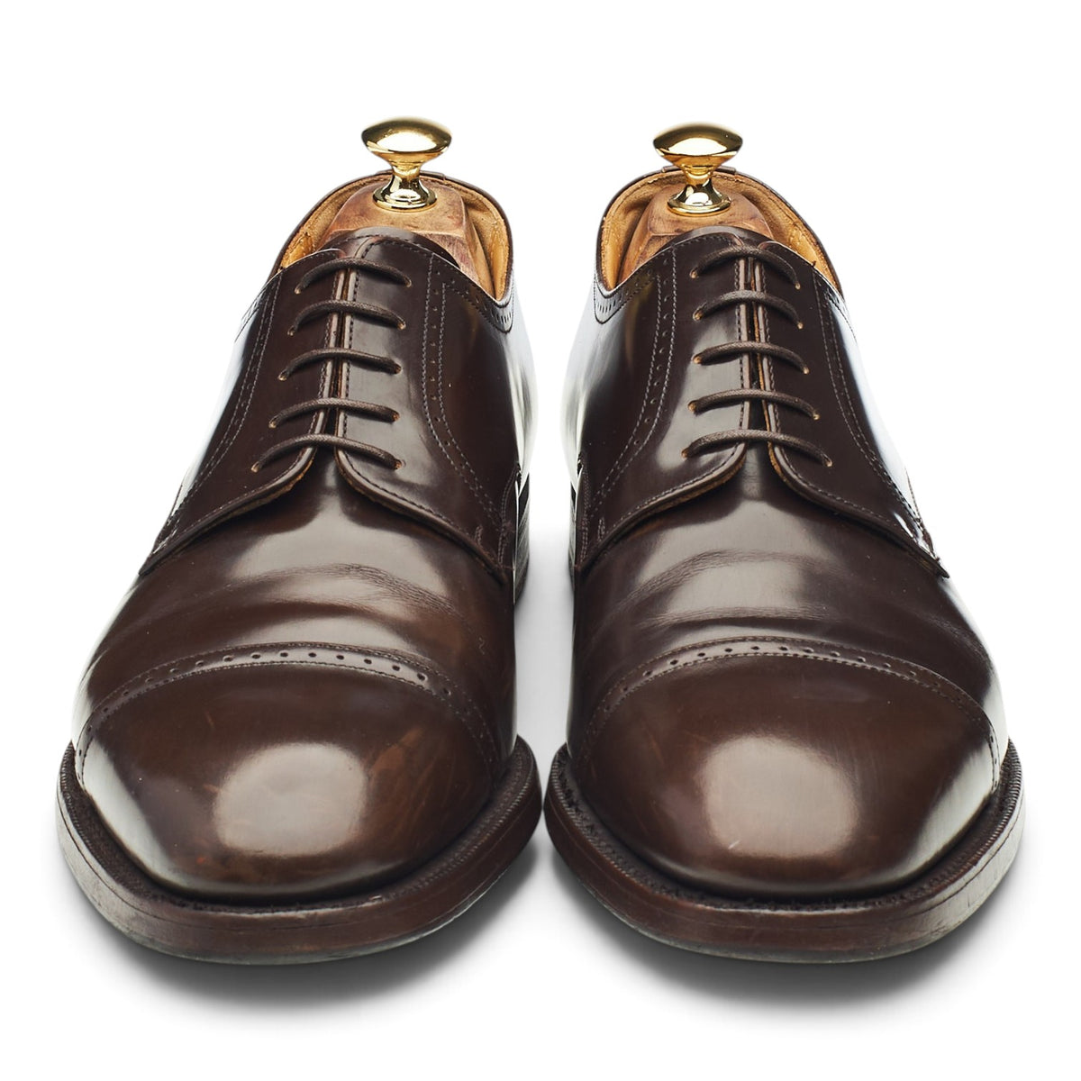 Dark Brown Leather Derby Brogues UK 10.5 F