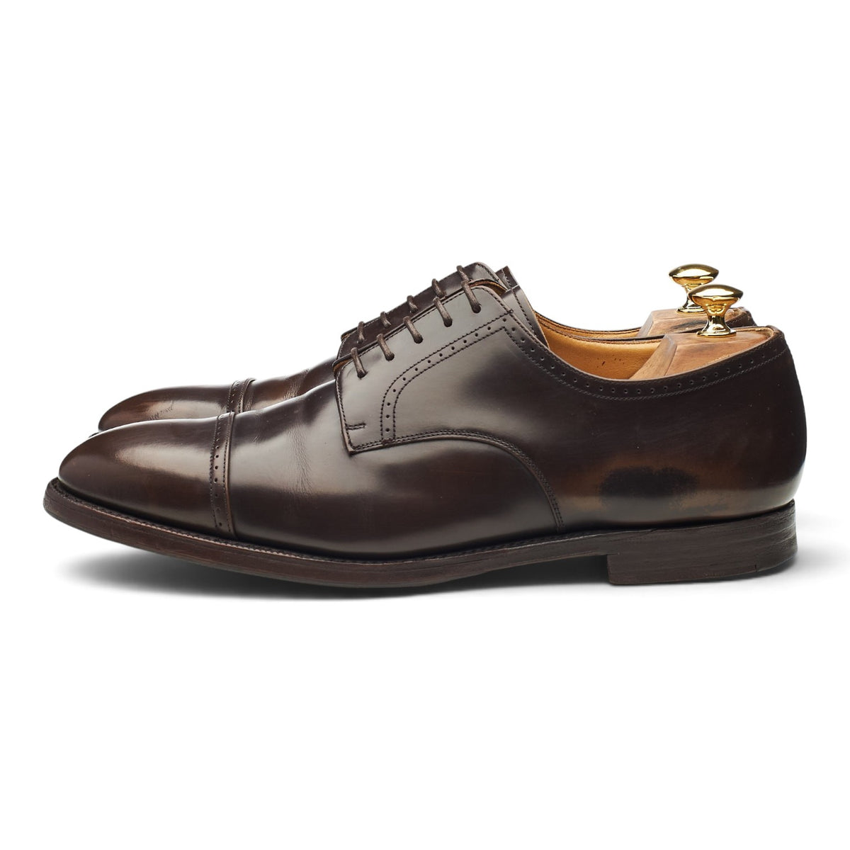 Dark Brown Leather Derby Brogues UK 10.5 F