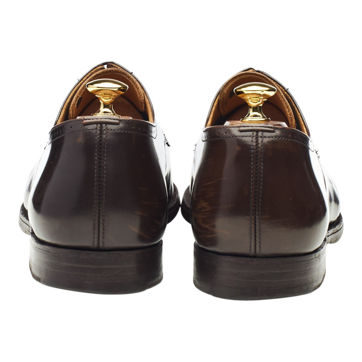 Dark Brown Leather Derby Brogues UK 10.5 F