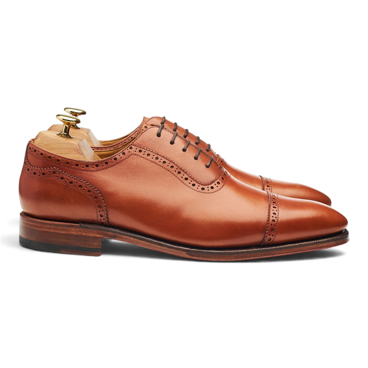 '101565' Tan Brown Leather Oxford Brogues UK 8