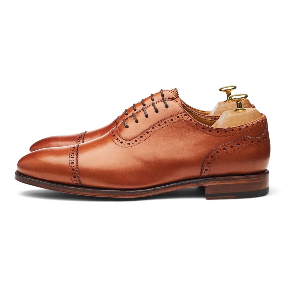 '101565' Tan Brown Leather Oxford Brogues UK 8