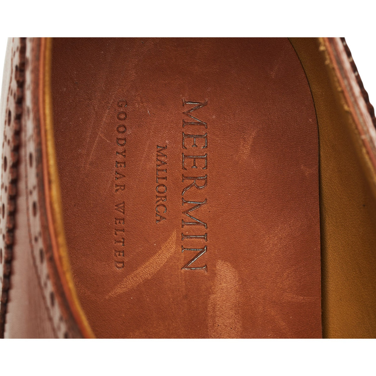 '101565' Tan Brown Leather Oxford Brogues UK 8