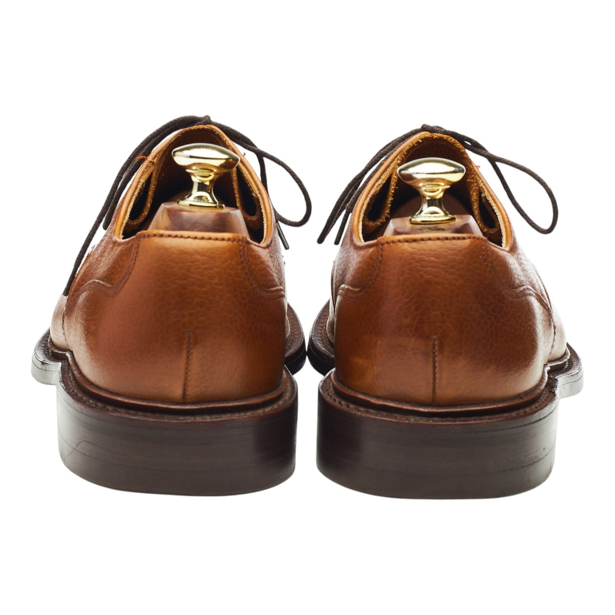 1880 'Stamford' Tan Brown Grain Leather Derby UK 7.5 F