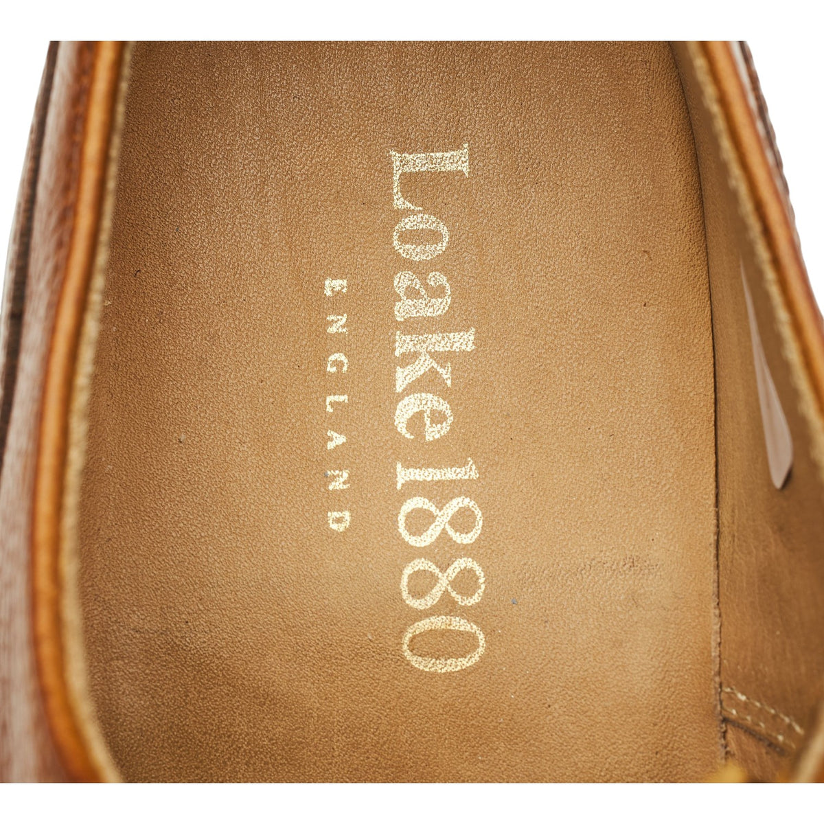 1880 'Stamford' Tan Brown Grain Leather Derby UK 7.5 F