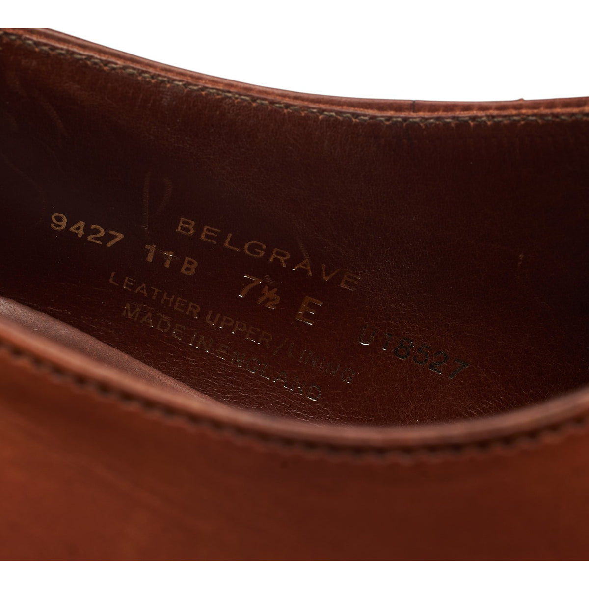 'Belgrave' Tan Brown Leather Oxford Brogues UK 7.5 E