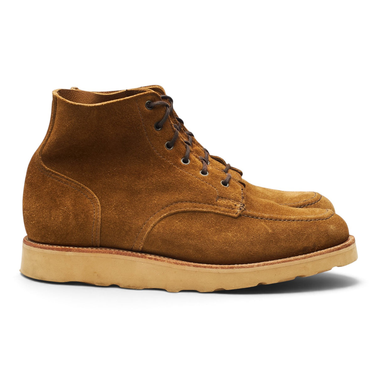 'Wilson' Snuff Brown Suede Apron Boots UK 9