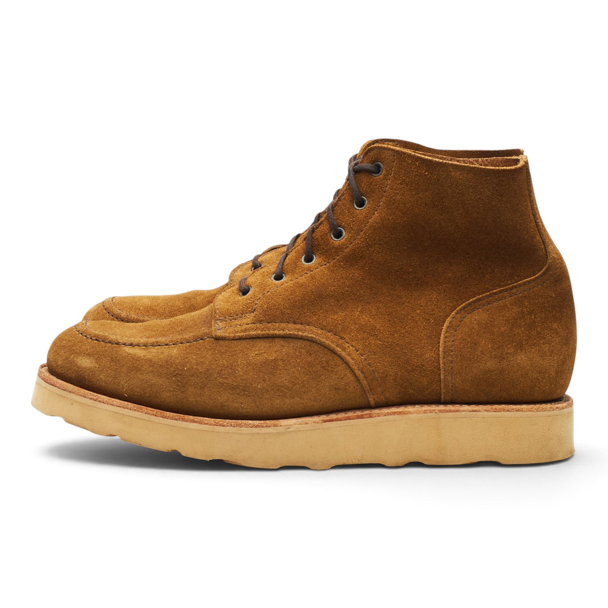 'Wilson' Snuff Brown Suede Apron Boots UK 9