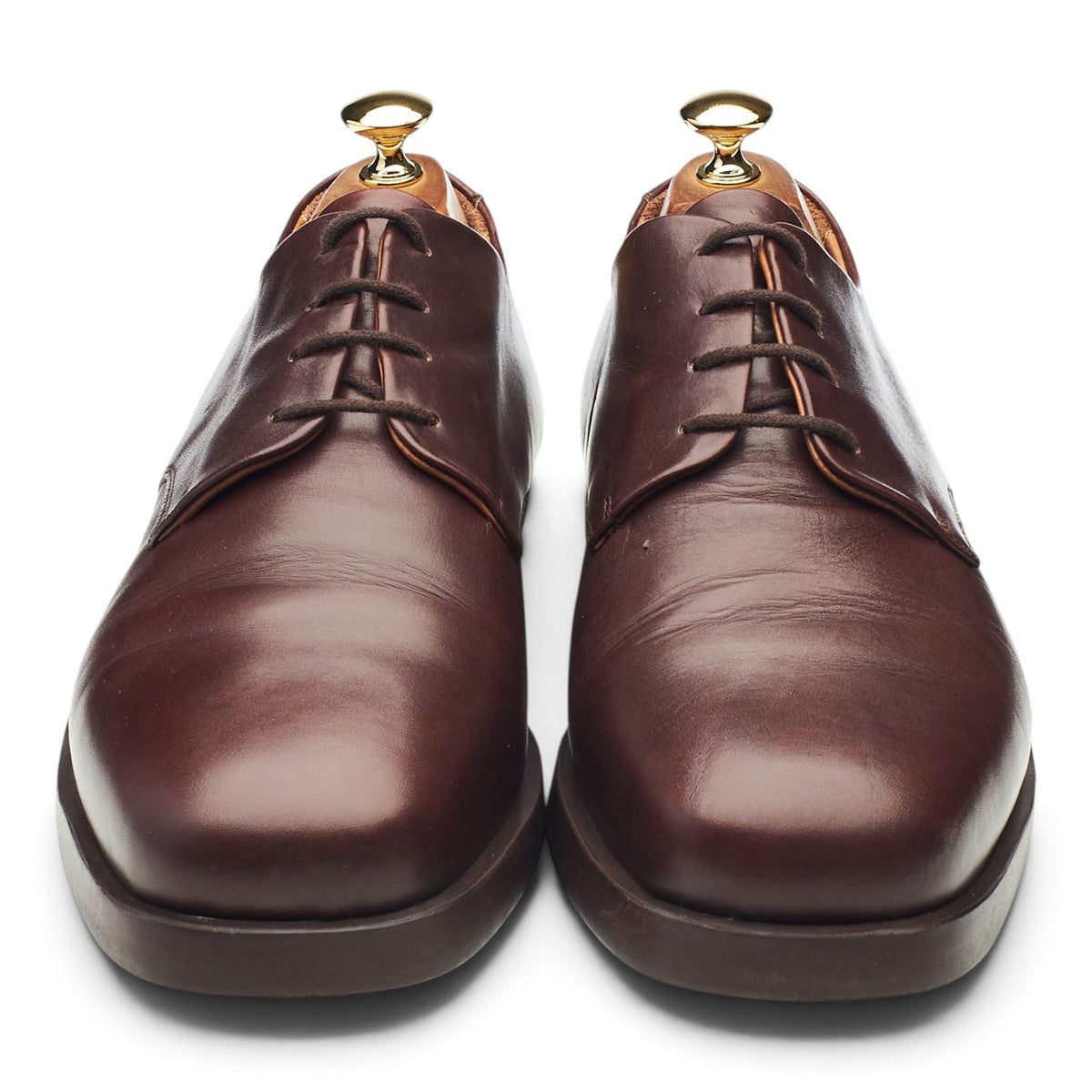 Vintage 'Mario' Dark Brown Leather Derby UK 10.5 F