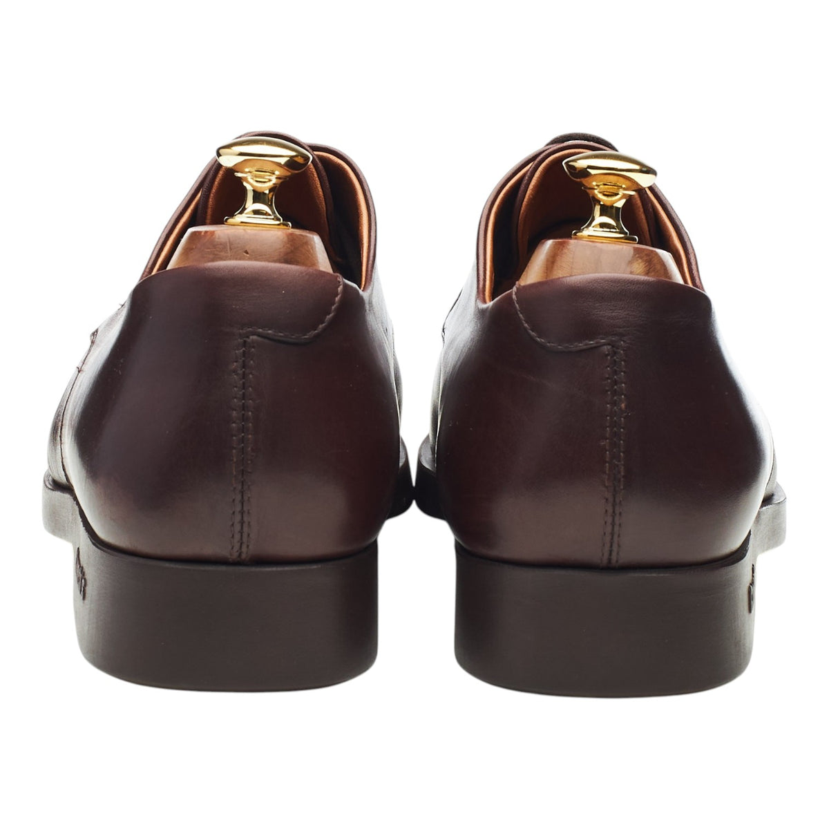 Vintage 'Mario' Dark Brown Leather Derby UK 10.5 F