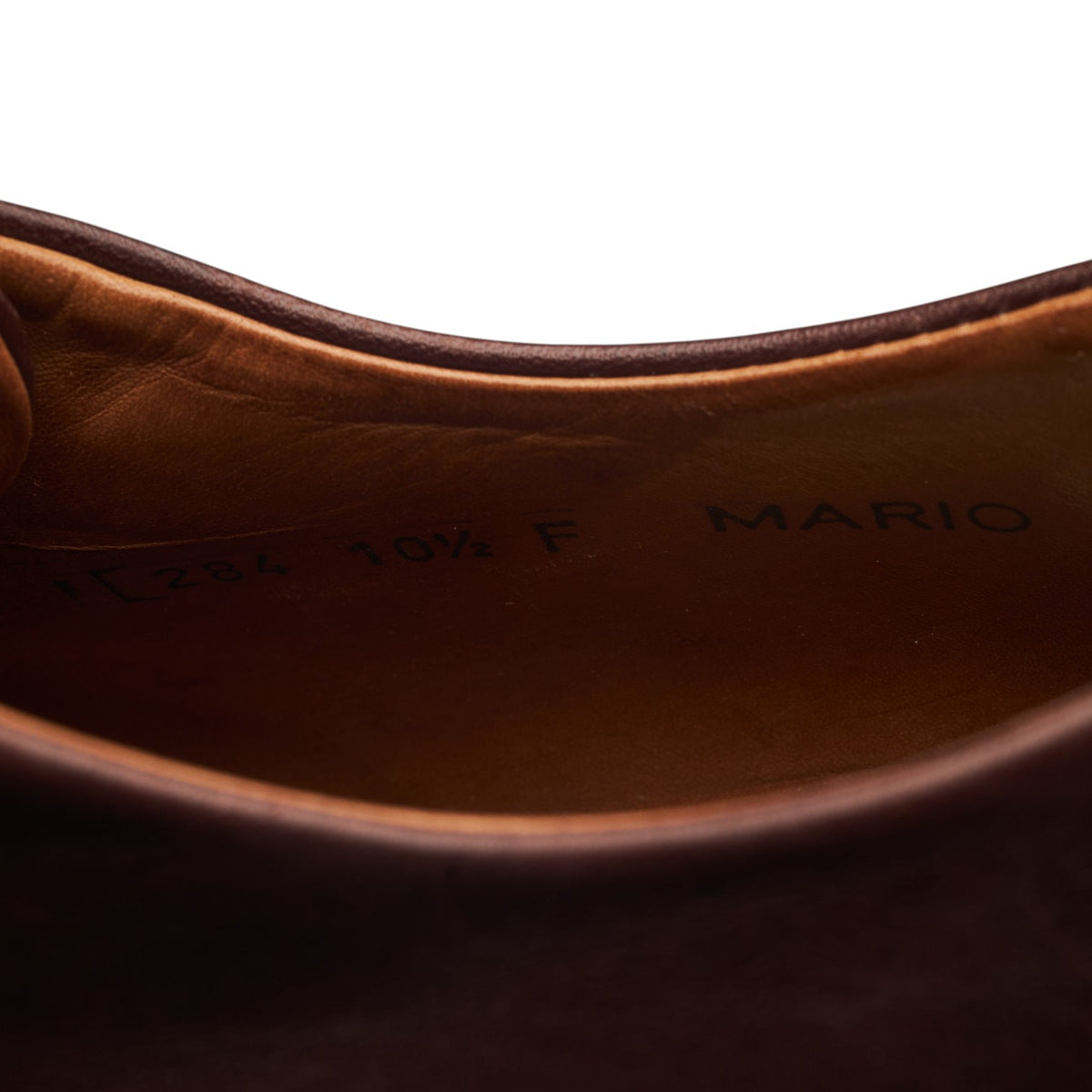 Vintage 'Mario' Dark Brown Leather Derby UK 10.5 F