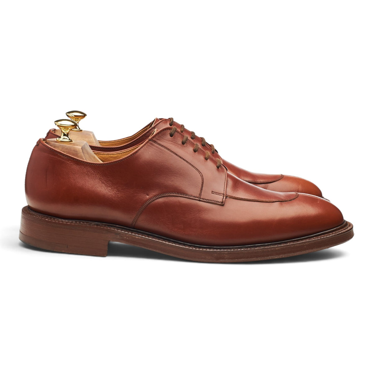 'Dartmoor' Tan Brown Leather Split Toe Derby UK 11 F