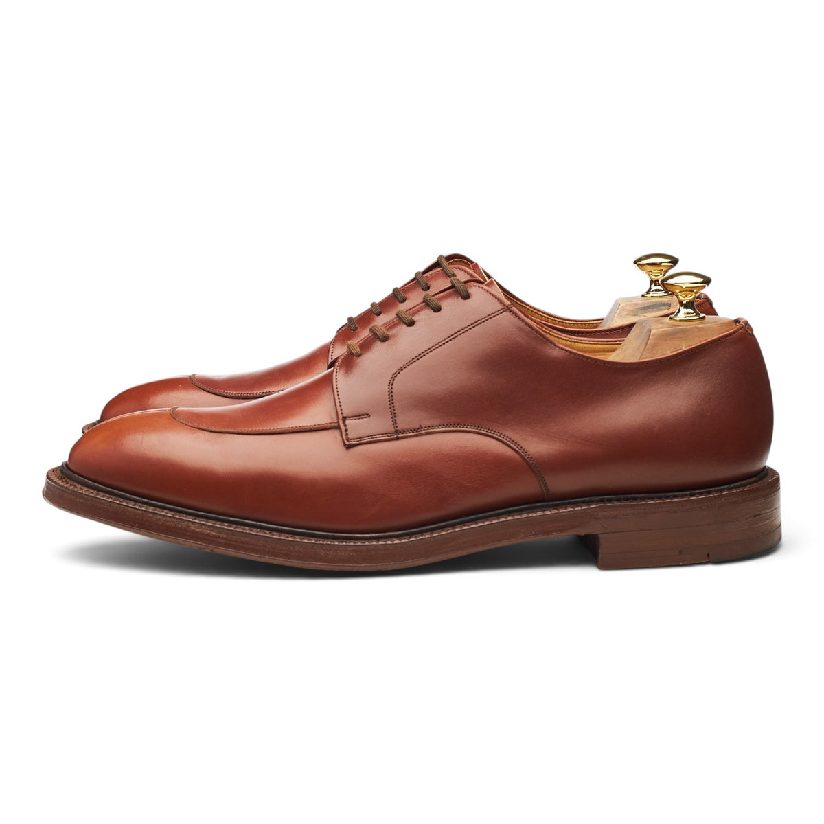 'Dartmoor' Tan Brown Leather Split Toe Derby UK 11 F