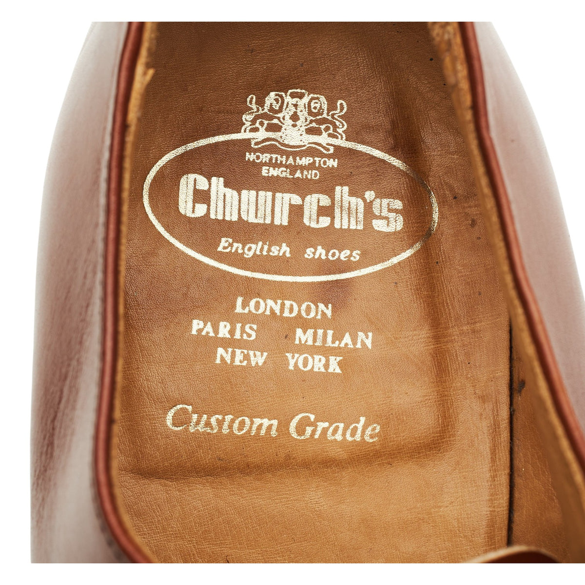'Dartmoor' Tan Brown Leather Split Toe Derby UK 11 F