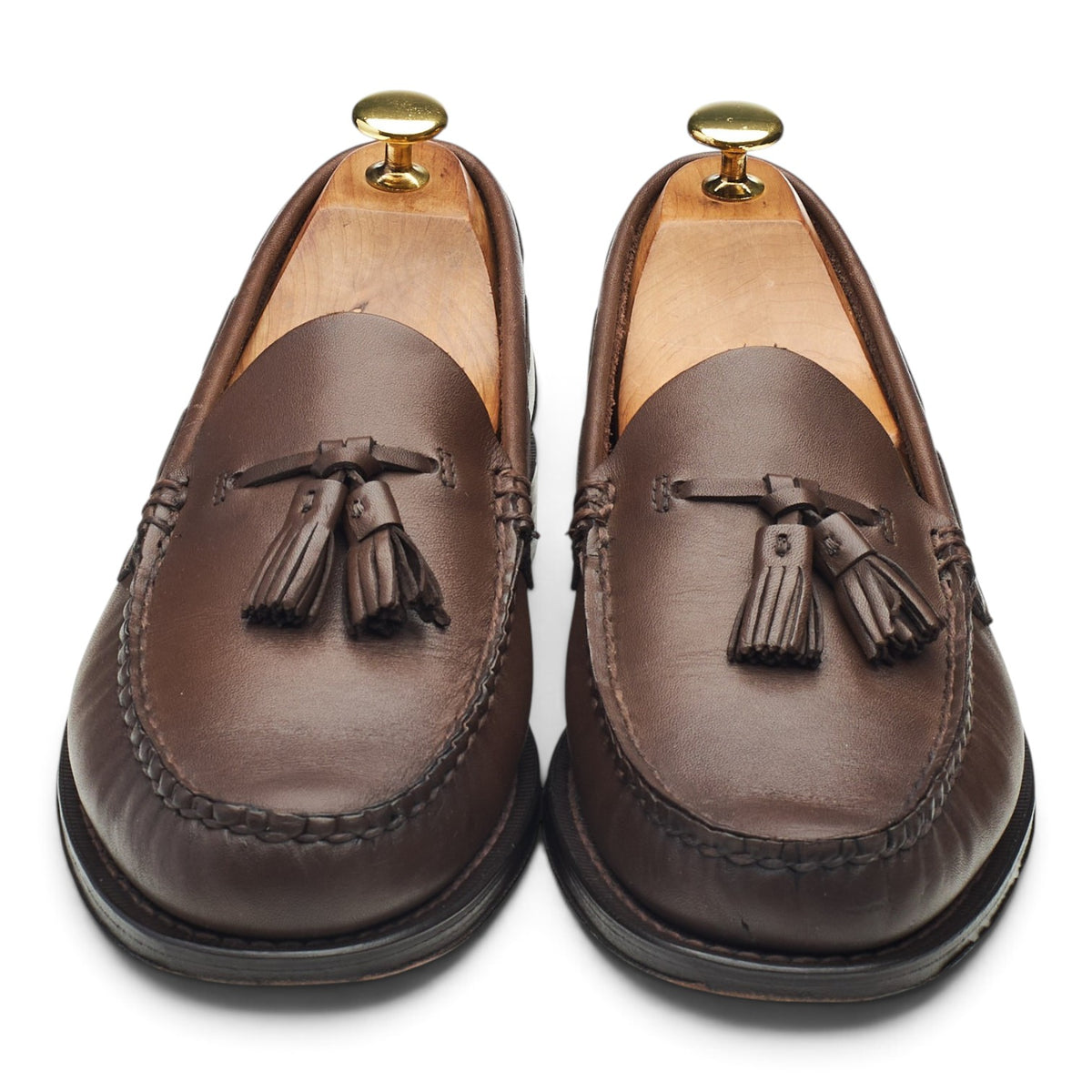 Weejuns 'Larkin' Dark Brown Leather Tassel Loafer UK 8