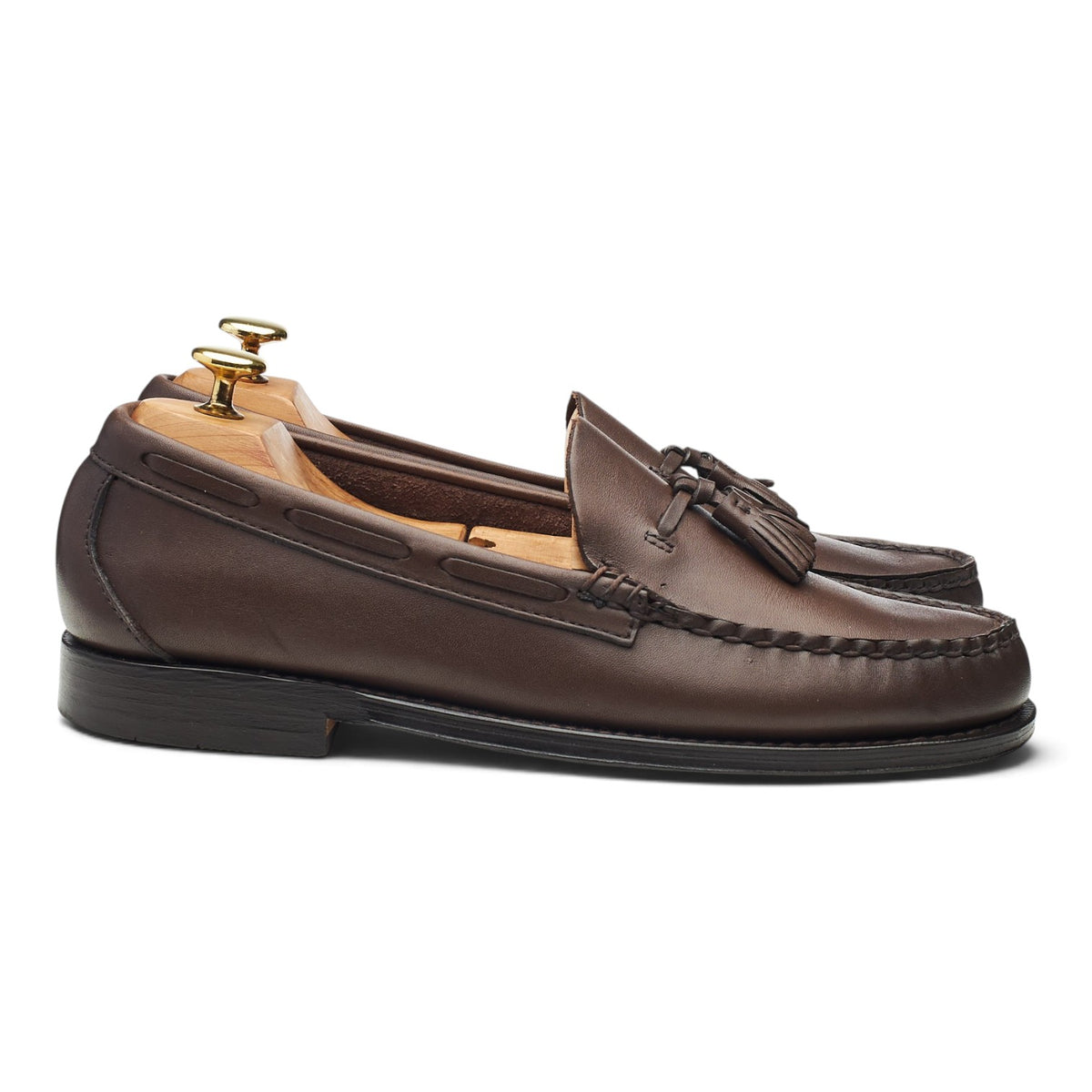 Weejuns 'Larkin' Dark Brown Leather Tassel Loafer UK 8