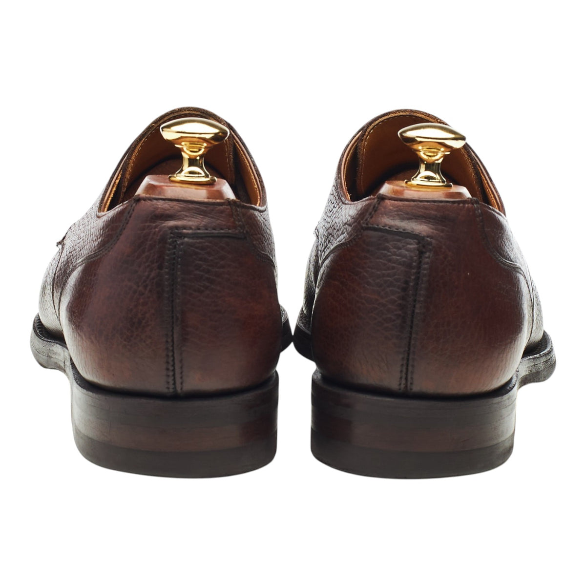 Peal & Co Dark Brown Grain Leather Split Toe Derby UK 8.5 US 9.5 D