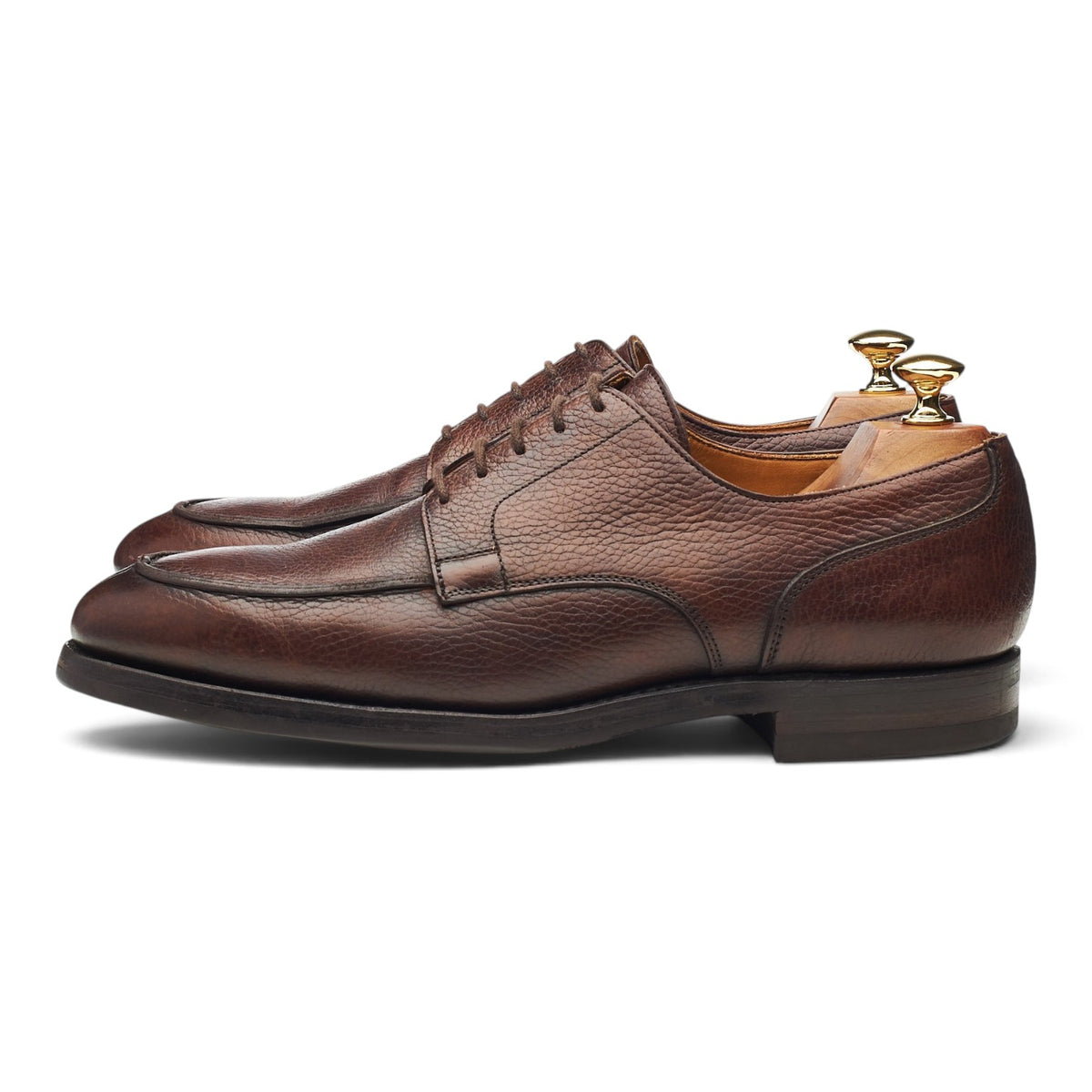 Peal & Co Dark Brown Grain Leather Split Toe Derby UK 8.5 US 9.5 D