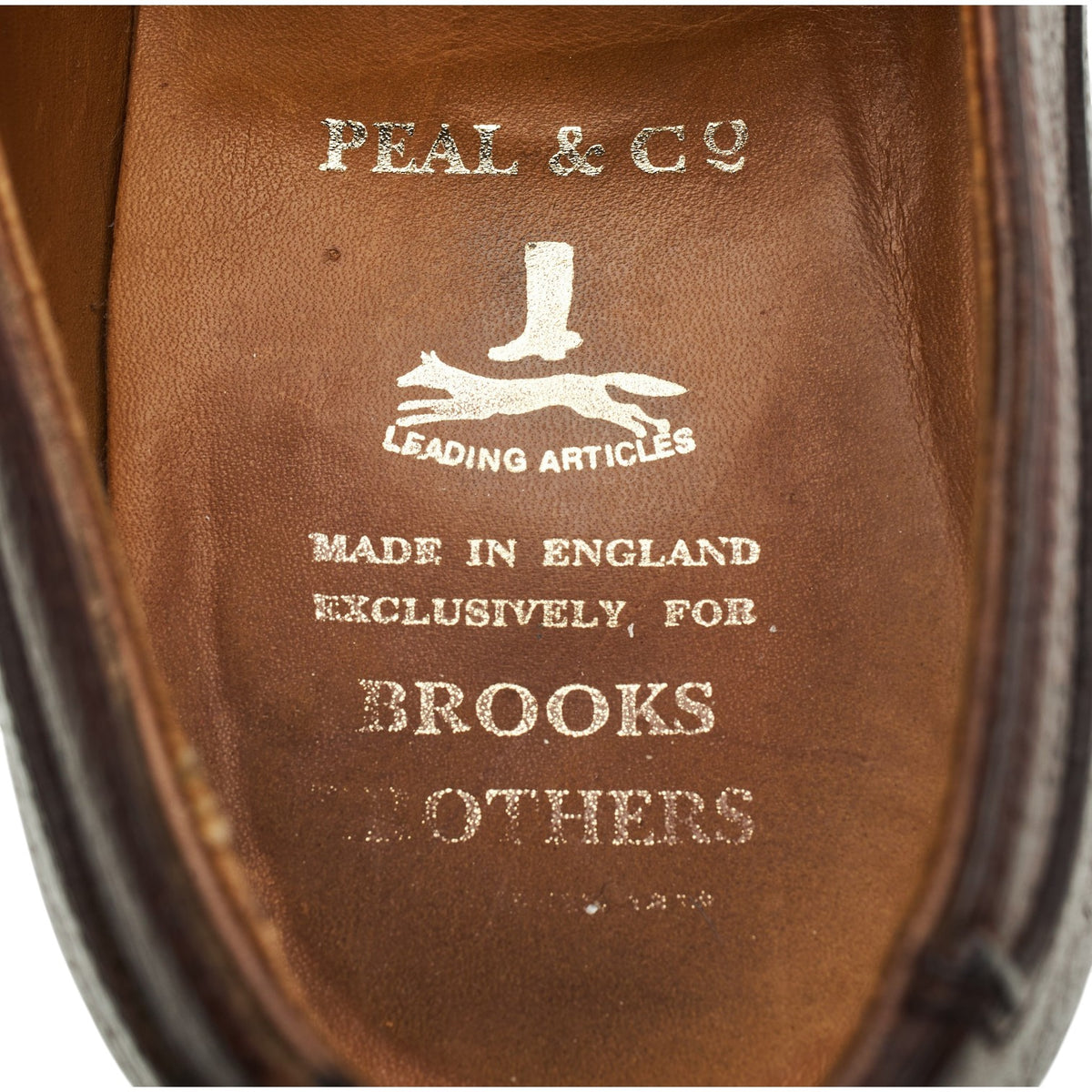 Peal & Co Dark Brown Grain Leather Split Toe Derby UK 8.5 US 9.5 D