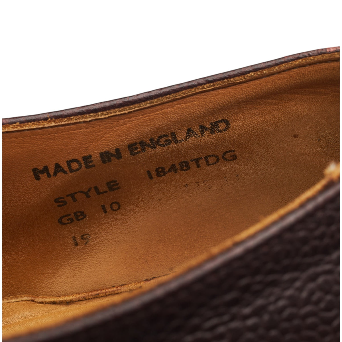 'Dylan' Dark Brown Grain Leather Double Monk Strap UK 10 F