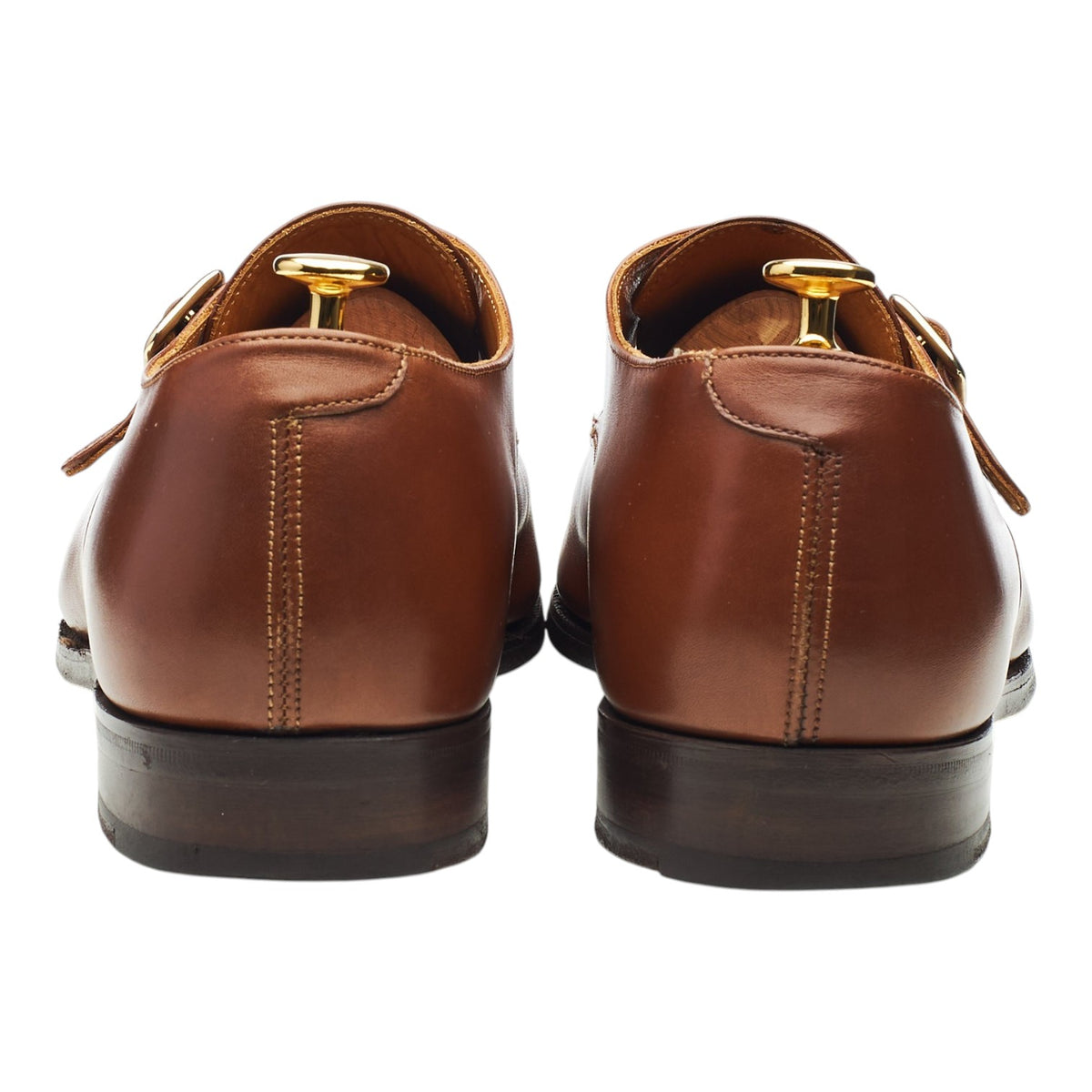 'Mayfair' Tan Brown Leather Monk Strap UK 13