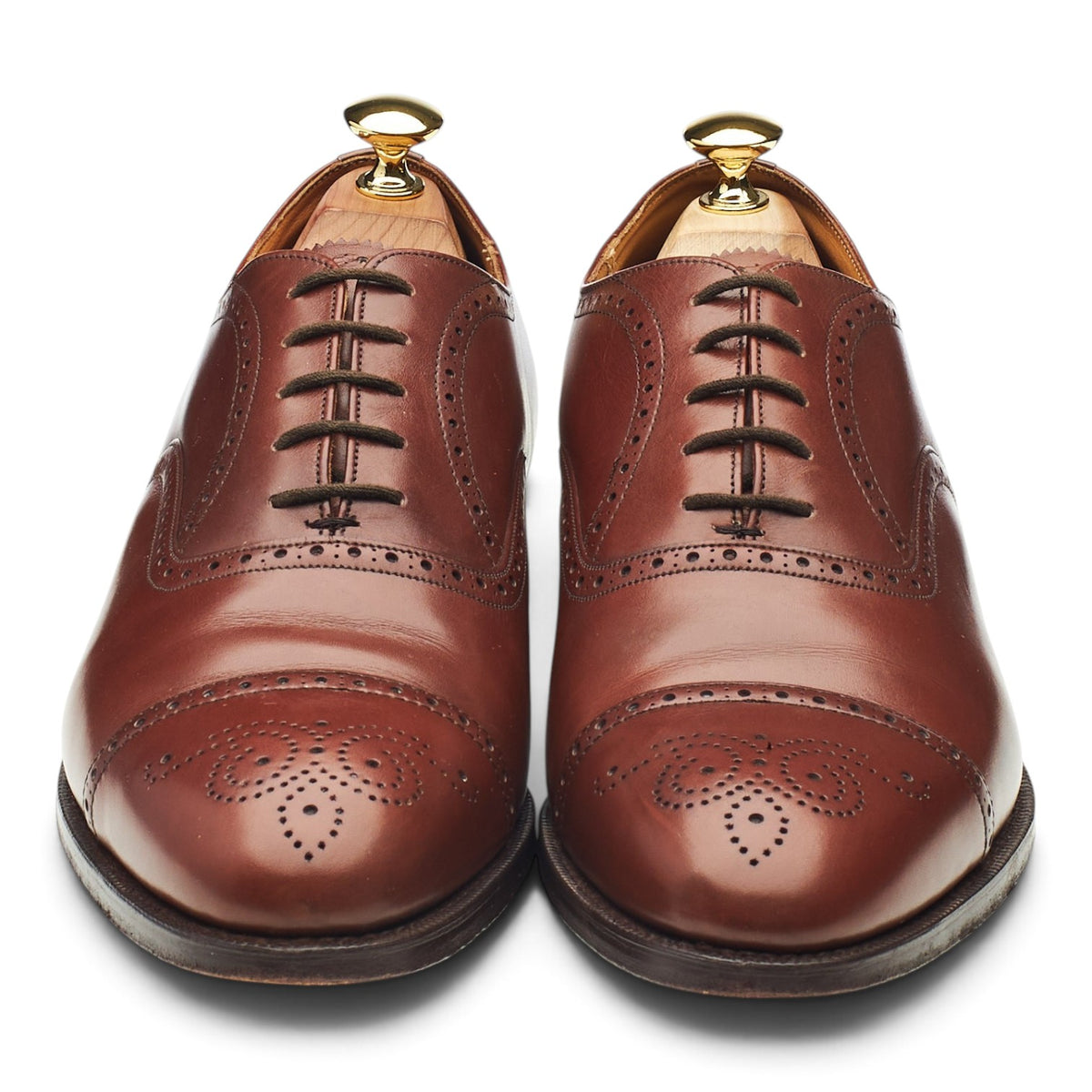 Vintage Brown Leather Oxford Brogues UK 8.5 F