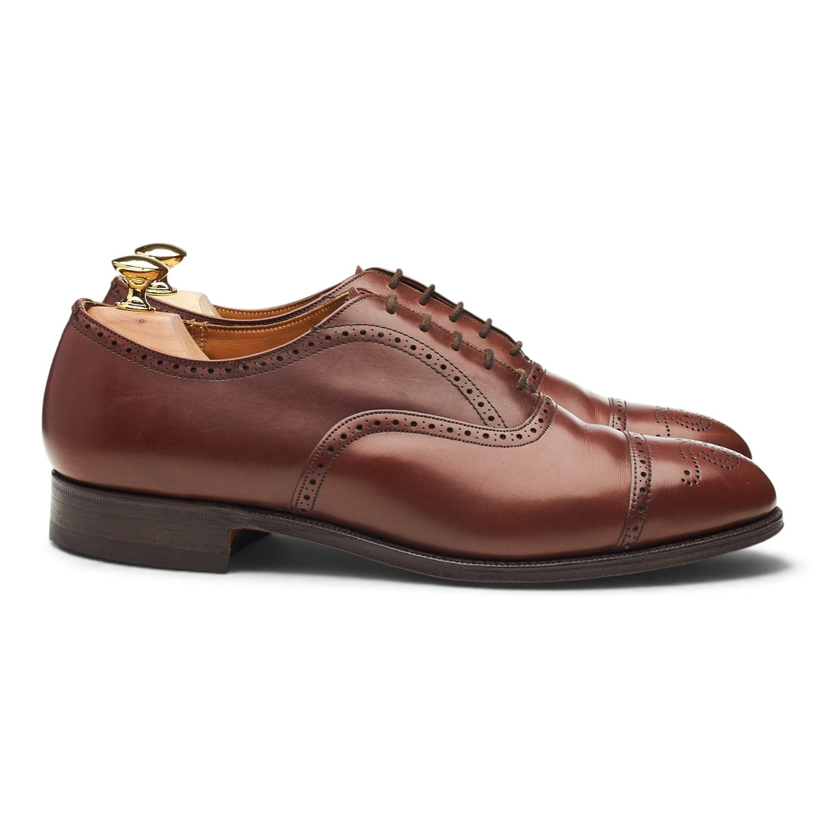Vintage Brown Leather Oxford Brogues UK 8.5 F