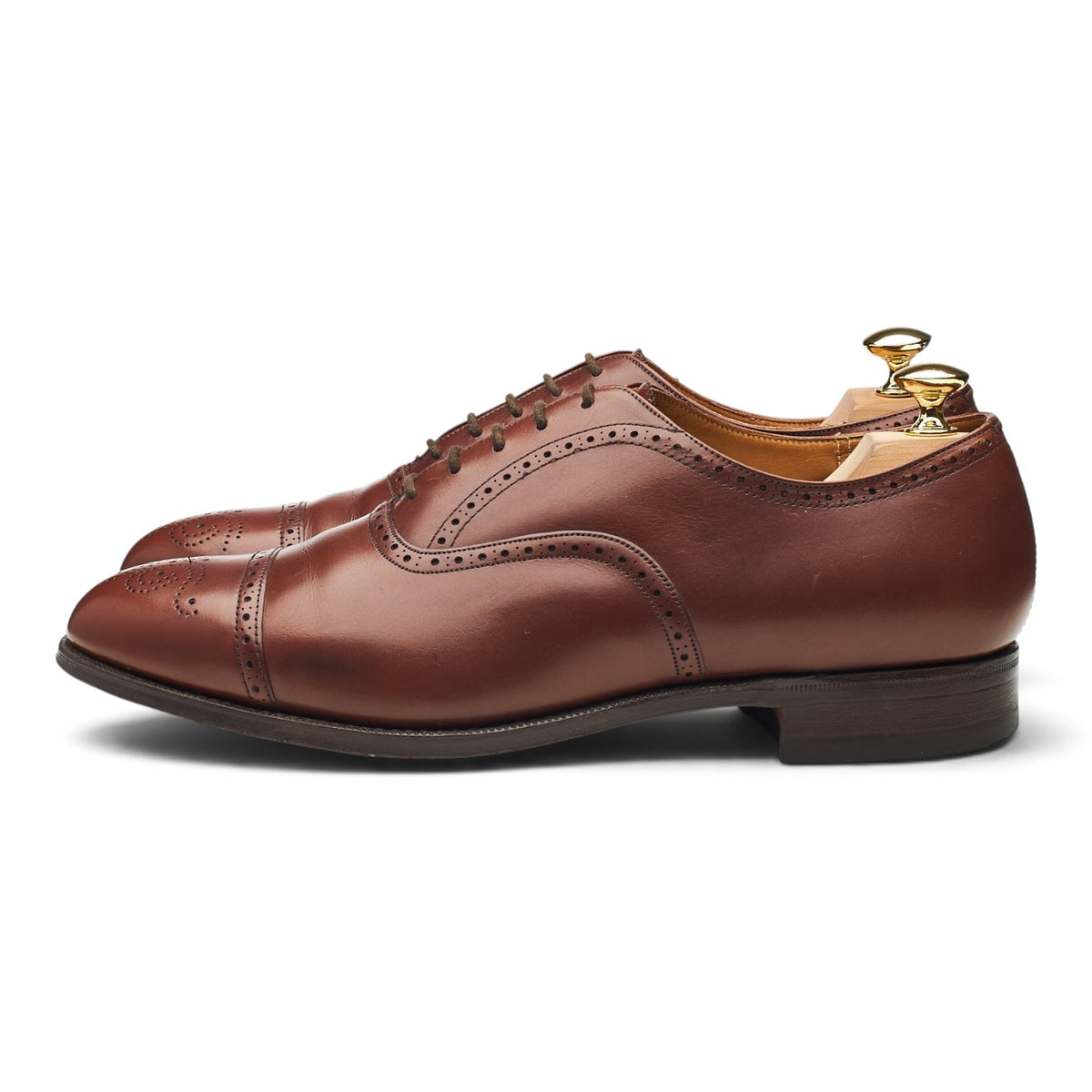 Vintage Brown Leather Oxford Brogues UK 8.5 F