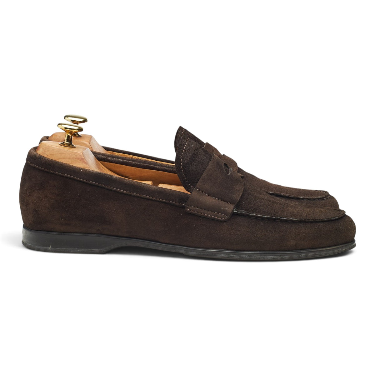 'Norris' Dark Brown Suede Loafers UK 8.5