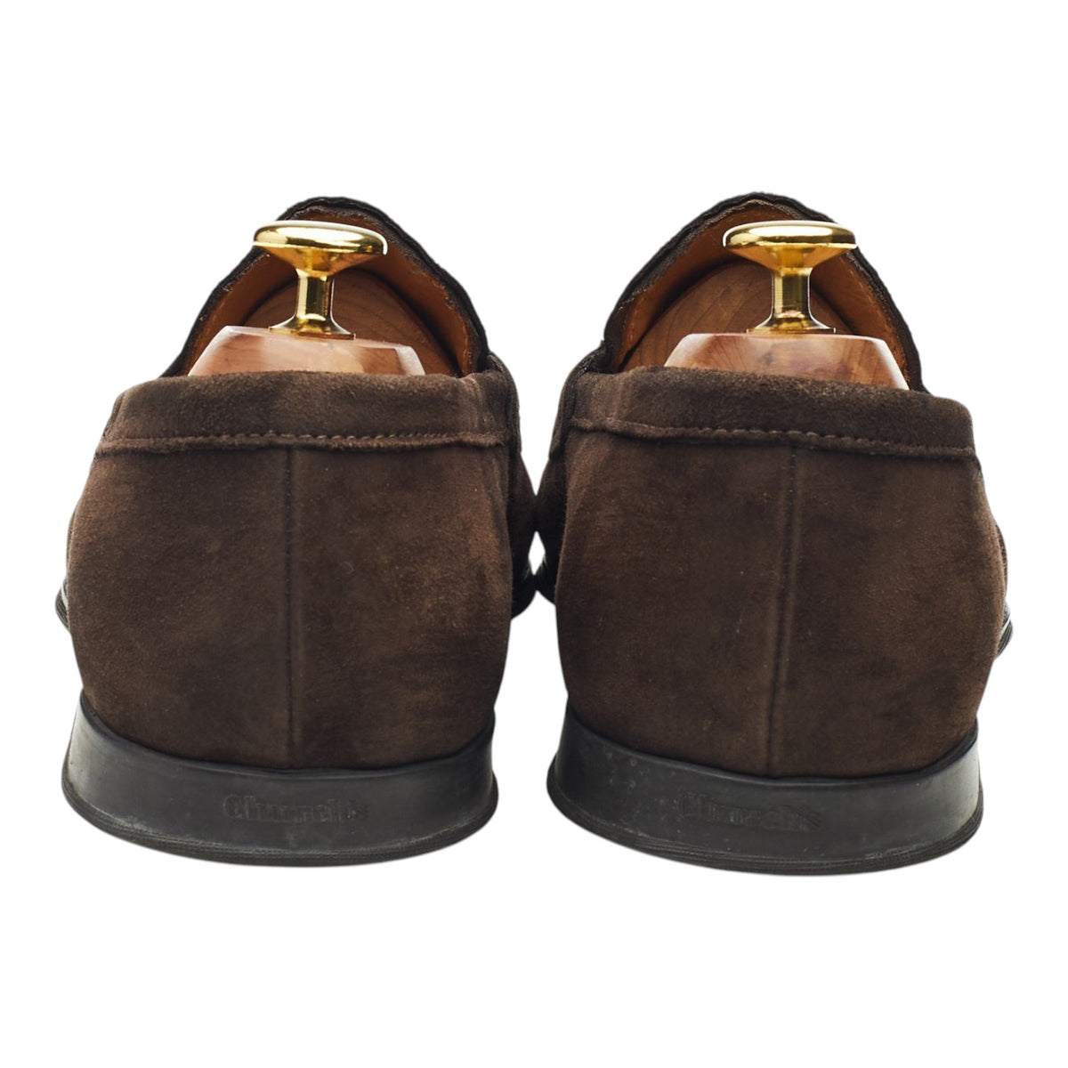 'Norris' Dark Brown Suede Loafers UK 8.5