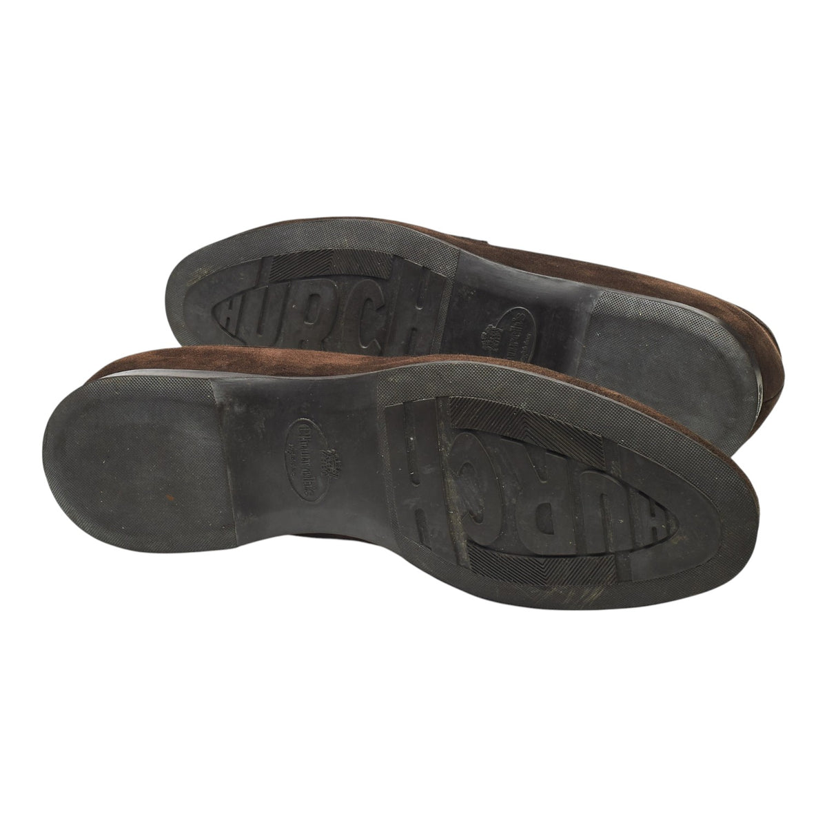 'Norris' Dark Brown Suede Loafers UK 8.5