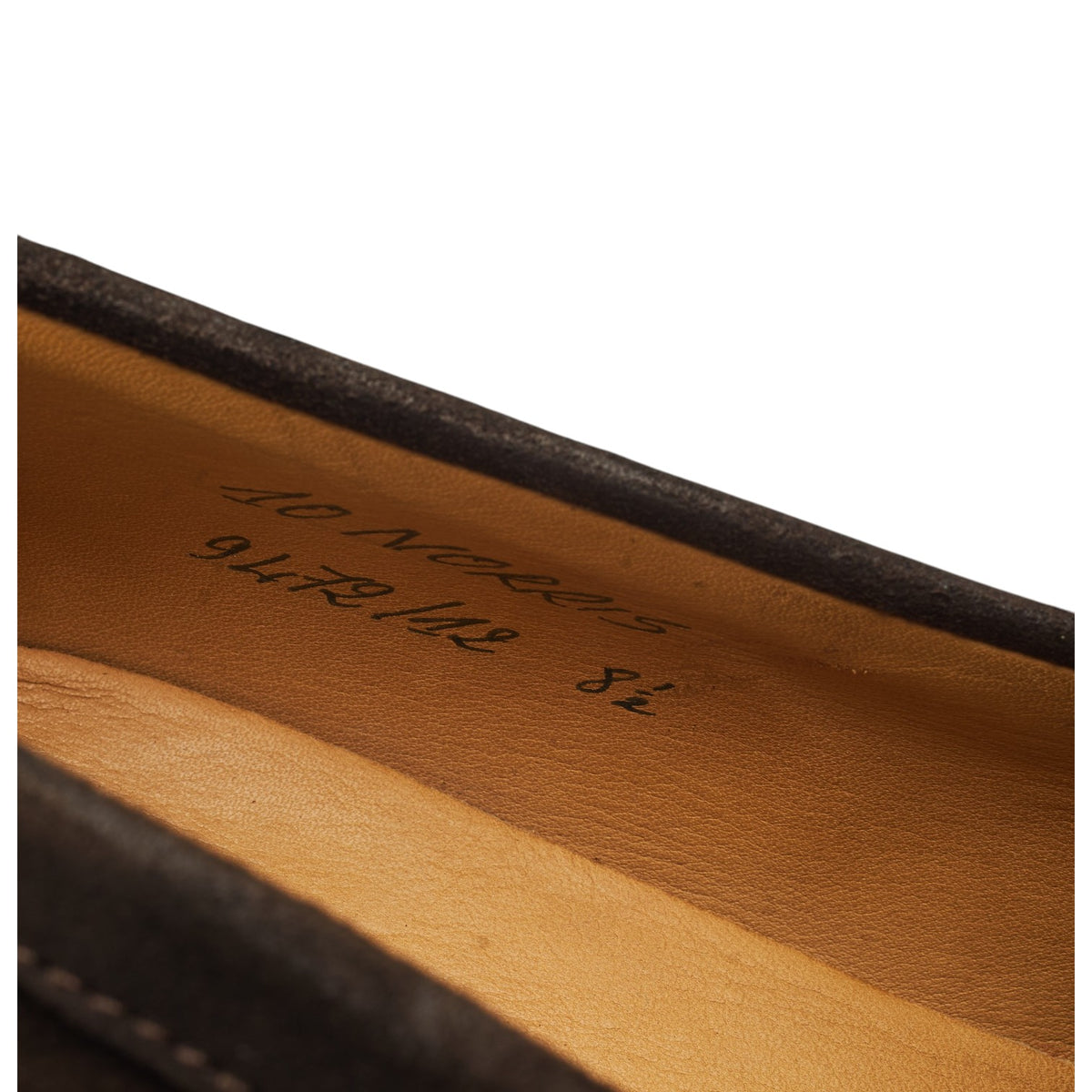 'Norris' Dark Brown Suede Loafers UK 8.5