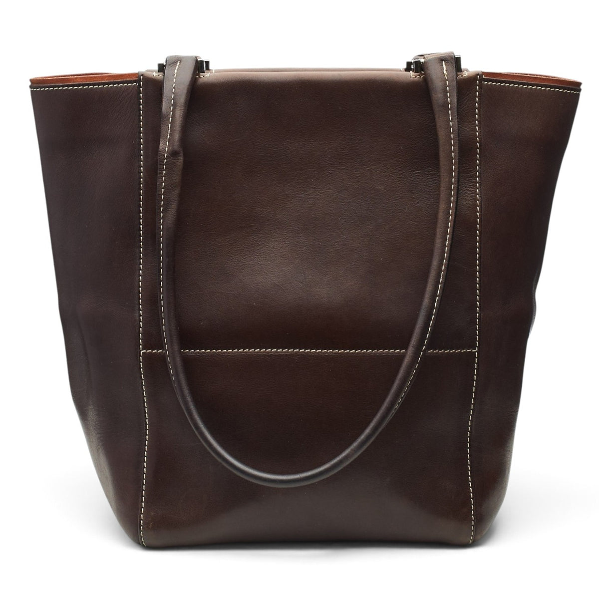 Women's Dark Brown Leather Tote Bag