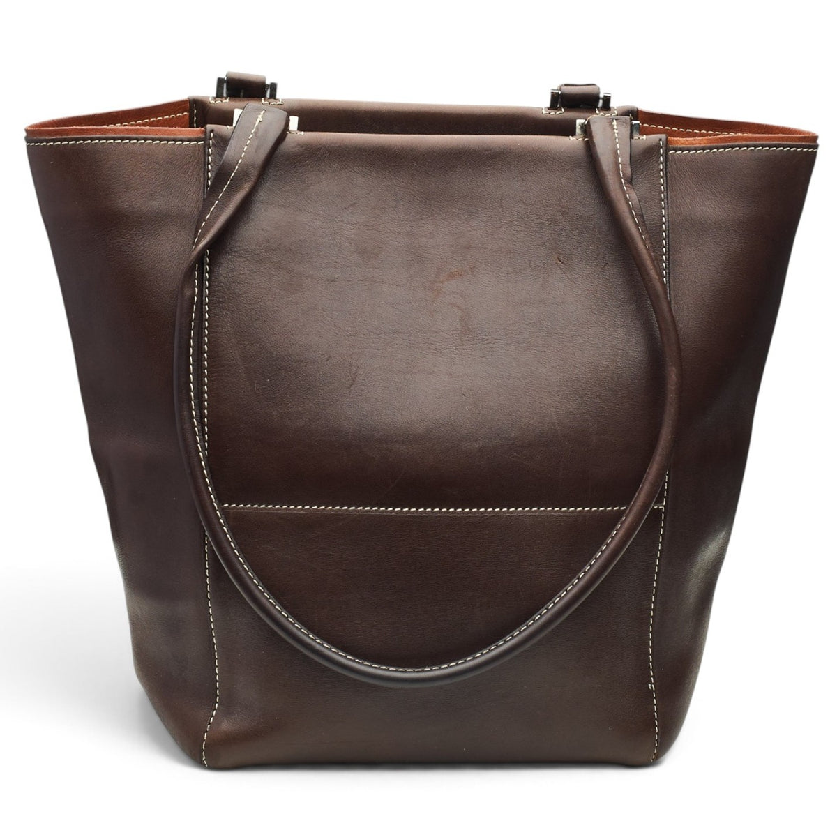 Women's Dark Brown Leather Tote Bag