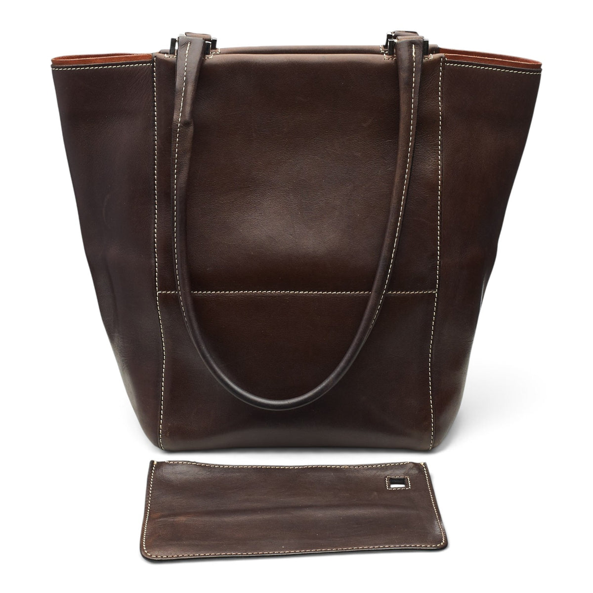 Women's Dark Brown Leather Tote Bag