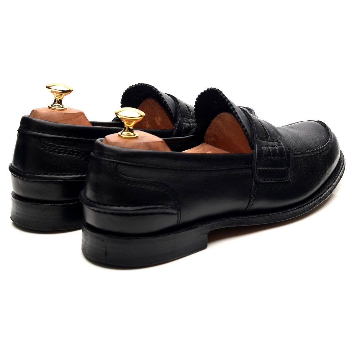 &#39;Pembrey&#39; Black Leather Loafers UK 10.5 G