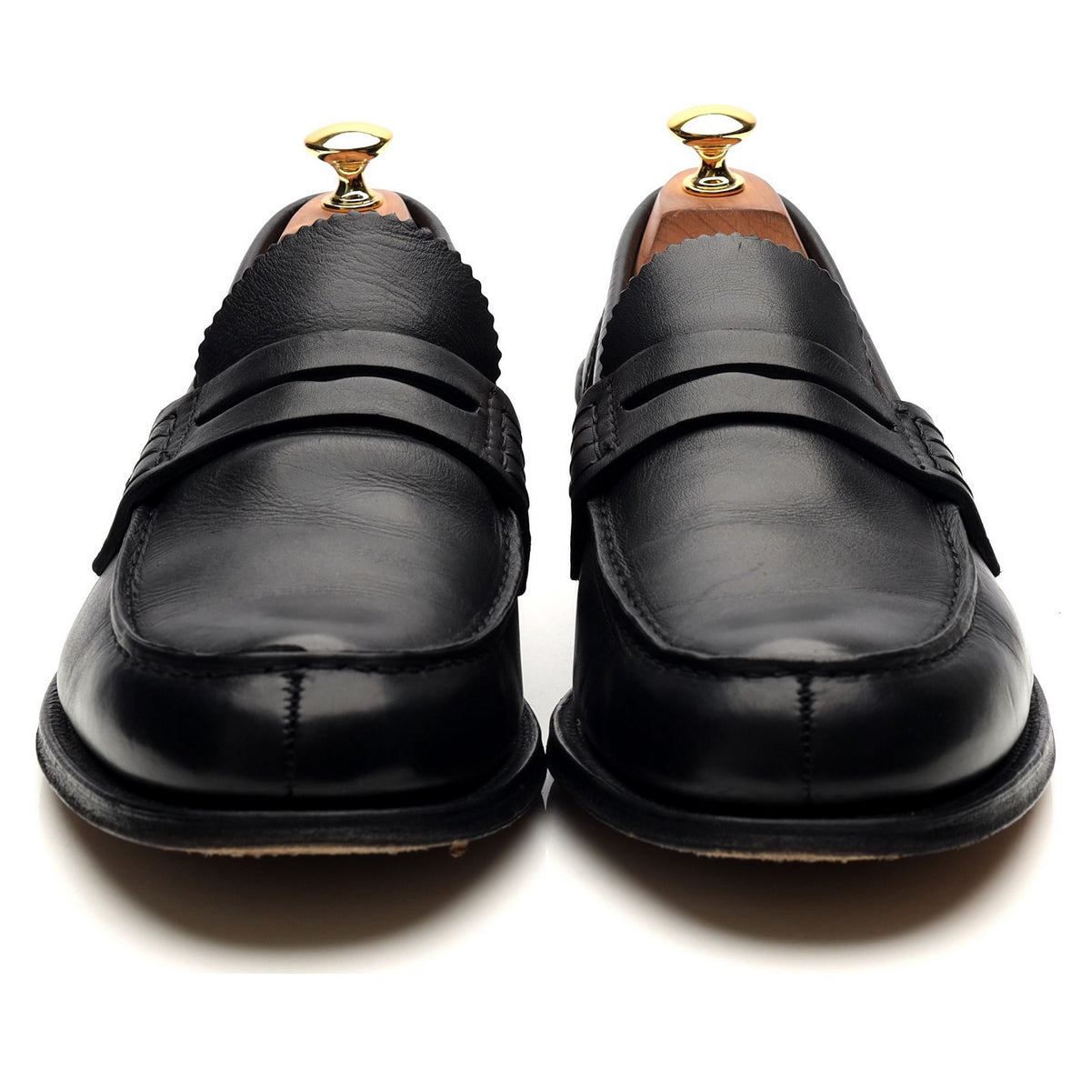 &#39;Pembrey&#39; Black Leather Loafers UK 10.5 G